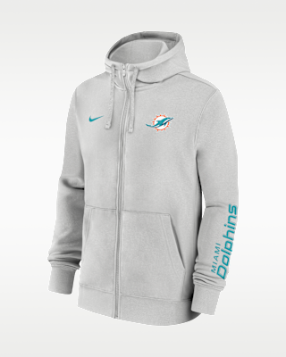 Мужское худи Miami Dolphins Club Nike NFL Full-Zip Hoodie