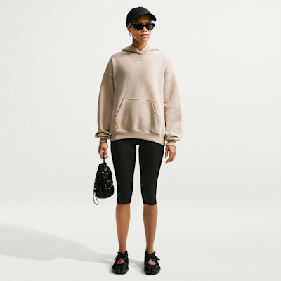 Nike Studio Fleece Orta Kalınlıkta Oversize Kapüşonlu Kadın Sweatshirt'ü görsel 4