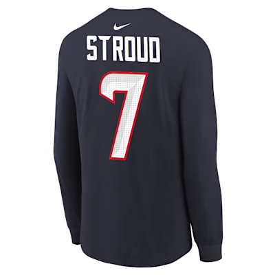 Playera de manga larga de la NFL para niños talla grande de C. J. Stroud de los Houston Texans