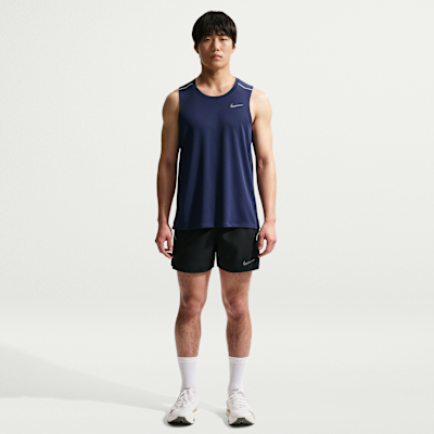 Nike Miler กางเกงวิ่งขาสั้น 5 นิ้วมีซับในผู้ชาย Dri-FIT
