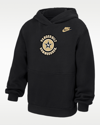 Детское худи Vanderbilt Commodores Club Big Kids' Nike Pullover Fleece Hoodie