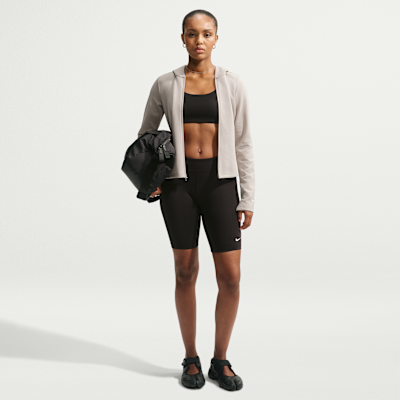 Nike Sportswear Chill Knit Dar Kesimli Uzun Kollu Tam Boy Fermuarlı Kadın Üstü görsel 4