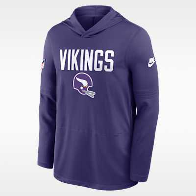 Playera de manga larga Nike Dri-FIT de la NFL con gorro para hombre Minnesota Vikings Pass Accuracy