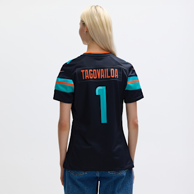 Jersey Nike de la NFL Game para mujer Tua Tagovailoa Miami Dolphins Rivalries Collection