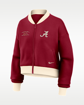 Женская куртка Alabama Academic Nike College Oversized Cropped Full-Zip Bomber