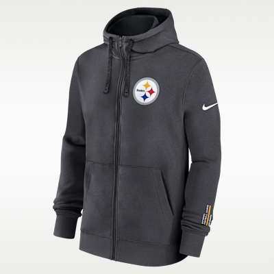 Pittsburgh Steelers Playbook Page Club Men's Nike NFL Full-Zip Hoodie