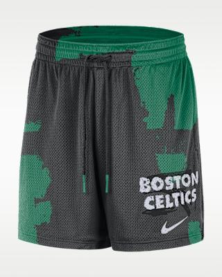 Мужские шорты Boston Celtics Courtside Jordan Dri-FIT NBA Mesh Practice Shorts