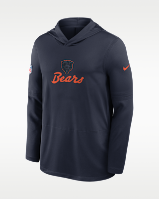 Мужские  Chicago Bears Rivalries Collection Sideline Nike Dri-FIT NFL Long-Sleeve Hooded Top