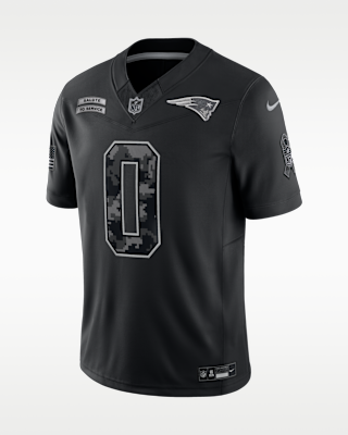 Мужские джерси Christian Gonzalez New England Patriots Salute to Service Nike Dri-FIT NFL Limited Jersey