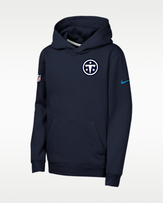 Детское худи Tennessee Titans Rivalries Collection Sideline Club Big Kids' Nike NFL Pullover Hoodie