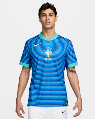 Мужские джерси Brazil 2024 Stadium Away Nike Dri-FIT Soccer Replica Jersey