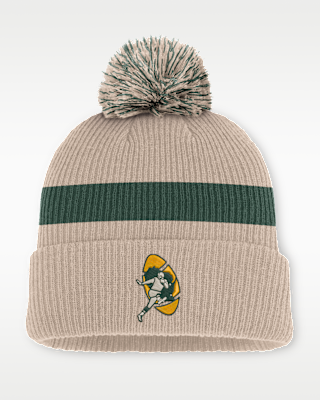 Мужские Green Bay Packers Rewind Peak Nike NFL Cuffed Pom Beanie