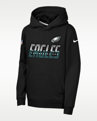 Детское худи Philadelphia Eagles Sideline Big Kids' Nike Dri-FIT NFL Pullover Hoodie