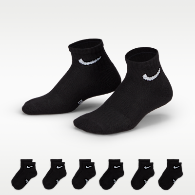 Nike Dri-FIT Performance Basics Little Kids' Quarter Socks (6 Pairs)