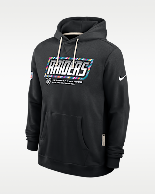 Мужское худи Las Vegas Raiders Crucial Catch Sideline Standard Issue Nike Dri-FIT NFL Pullover Hoodie