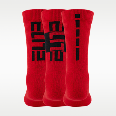 Calcetines largos de básquetbol para niños Nike Elite (3 pares)