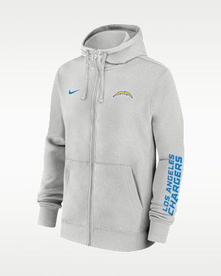 Мужское худи Los Angeles Chargers Club Nike NFL Full-Zip Hoodie