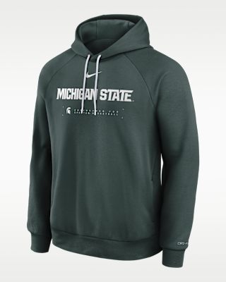 Мужское худи Michigan State Courtside Basketball Practice Nike Dri-FIT Pullover Hoodie для баскетбола