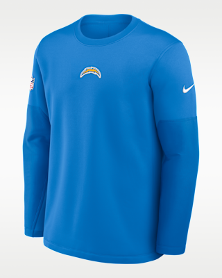 Мужская футболка Los Angeles Chargers Scripted To Win Sideline Coach Nike Therma-FIT NFL Long-Sleeve