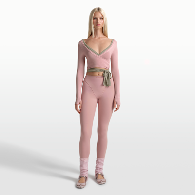 Haut cache-cœur à manches longues NikeSKIMS Stretch Knit pour femme