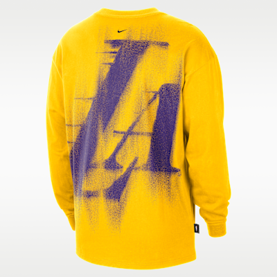 Nike Los Angeles Lakers Standard Issue Nike Dri-FIT Uzun Kollu Erkek Basketbol Üstü