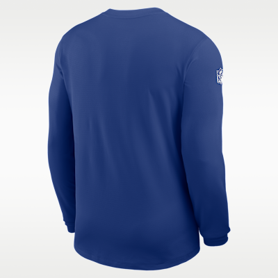 Playera de manga larga Nike Dri-FIT de la NFL para hombre New York Giants Sideline Coach