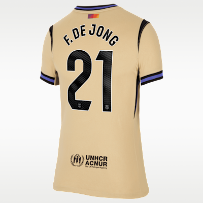 Jersey de fútbol Nike Dri-FIT del Barcelona visitante 2025/26 Stadium Frenkie de Jong para mujer