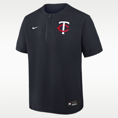 Minnesota Twins Authentic Collection Men's Nike Dri-FIT MLB 1/4-Zip Short-Sleeve Windshirt