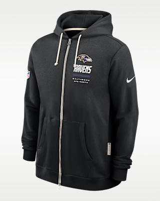 Мужское худи Baltimore Ravens Sideline Standard Issue Nike Dri-FIT NFL Full-Zip Hoodie