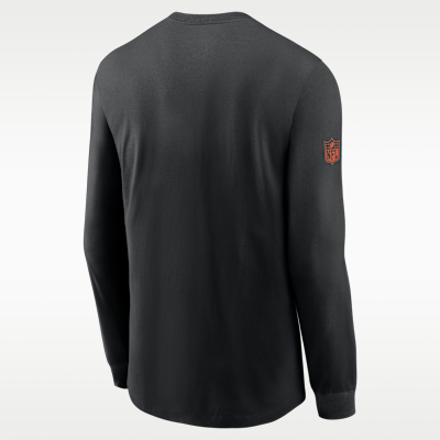 Playera de manga larga Nike Dri-FIT de la NFL para hombre Cincinnati Bengals Sideline Team Issue