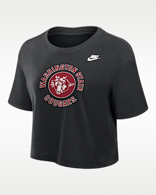 Женская футболка Washington State Cougars Nike Dri-FIT Cropped