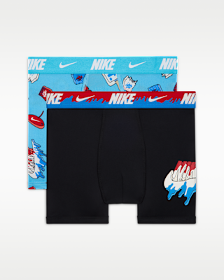 Подростковые  Nike Big Kids' Dri-FIT Printed Boxer Briefs (2-Pack)