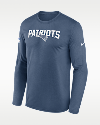 Мужская футболка New England Patriots Rivalries Collection Sideline Legend Nike Dri-FIT NFL Long-Sleeve