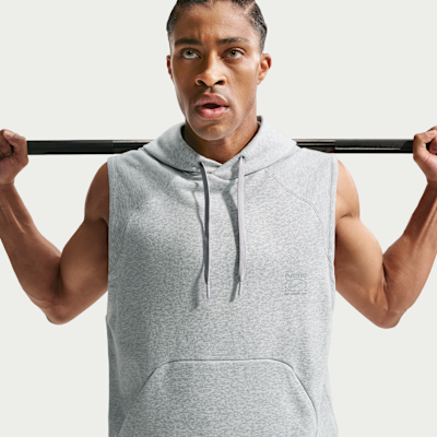 Nike N.A.C. Dri-FIT Fleece Kolsuz Kapüşonlu Erkek Antrenman Üstü