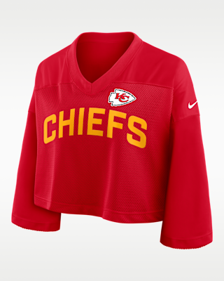 Женские джерси Kansas City Chiefs Wide Receiver Jersey Fashion Nike Dri-FIT NFL Cropped Top