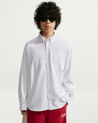 Мужские Nike Club Rules Long-Sleeve Oxford Top