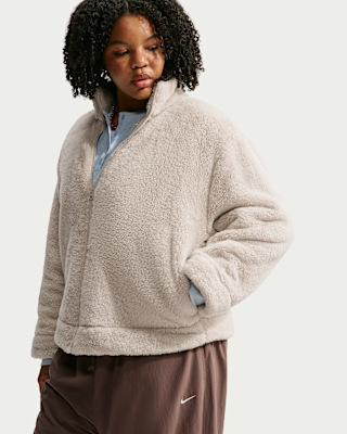 Женская куртка Nike Sportswear Essential High-Pile Fleece (Plus Size)
