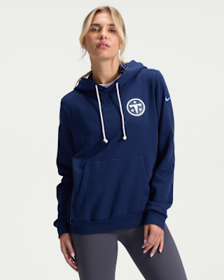 Женское худи Tennessee Titans Rivalries Collection Sideline Nike Dri-FIT NFL Pullover Hoodie