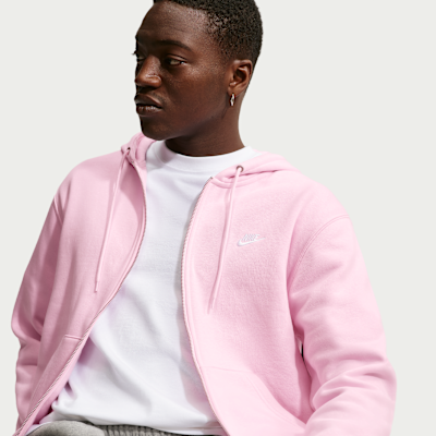 Nike Club Tam Boy Fermuarlı Fleece Erkek Kapüşonlu Üstü görsel 3