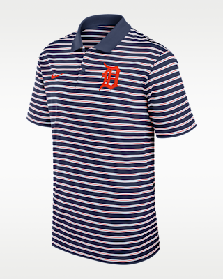 Мужские  Detroit Tigers Striped Victory Nike Dri-FIT MLB Polo