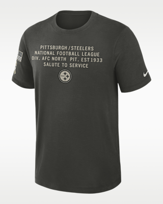 Мужская футболка Pittsburgh Steelers Salute to Service Slub Nike Dri-FIT NFL