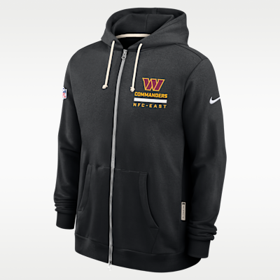 Sudadera con gorro Nike Dri-FIT de la NFL de cierre completo para hombre Washington Commanders Utility Player Sideline