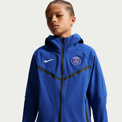 Детские куртки Nike Paris Saint-Germain Tech Home Big Kids' Nike Dri-FIT Soccer Woven Anthem Jacket