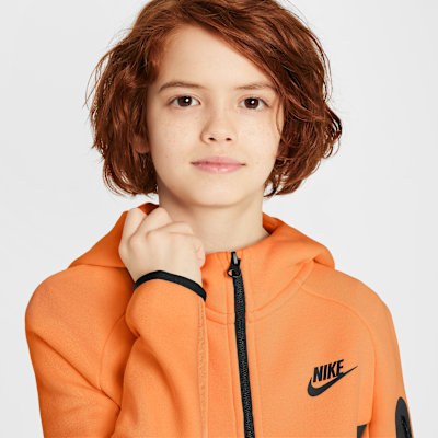 Sudadera con gorro con cierre completo para niños grandes Nike Sportswear Tech Fleece
