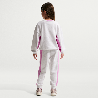 나이키 리틀키즈 프렌치 테리 컬러블록 투피스 크루 세트