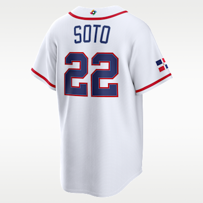 Jersey Nike Stadium para hombre Juan Soto Dominican Republic National Baseball Team 2026 World Baseball Classic