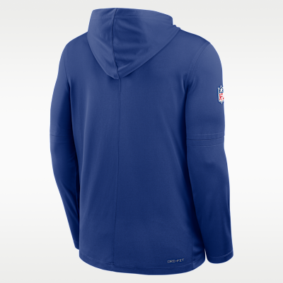 New York Giants Pure Fury Sideline Men's Nike Dri-FIT NFL Long-Sleeve Hooded Top