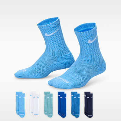 Nike Dri-FIT Performance Basics Little Kids' Crew Socks (6 Pairs)