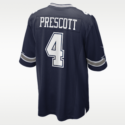 Jersey de juego Nike para hombre Dak Prescott Dallas Cowboys