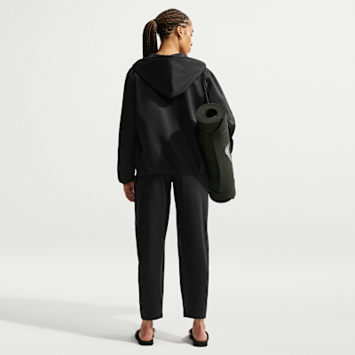 Nike Studio Fleece Sport Therma-FIT Tam Fermuarlı Kadın Kapüşonlu Üstü görsel 5